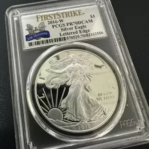 2016-W $1 Silver Eagle Silver Eagle - 30th Anniversary Lettered Edge FS First Strike, DCAM