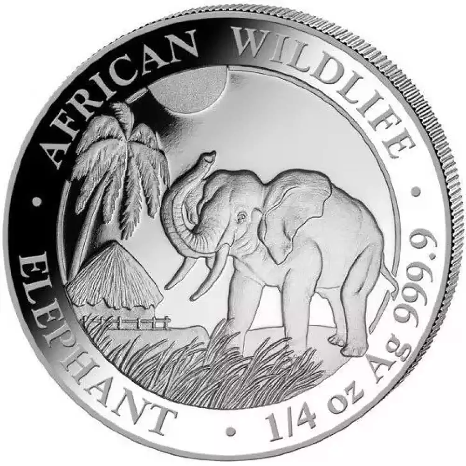 2017 1/4 oz Somalia Silver Elephant Coin (BU)