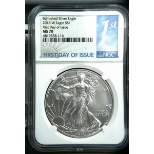 2018 W Burnished Silver Eagle First Day of Issue (2)