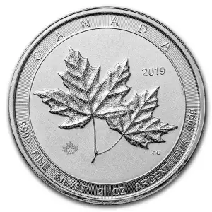 2019 Canada 2 oz Silver $10 Twin Maples