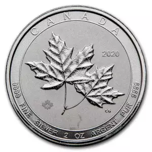 2020 Canada 2 oz Silver $10 Twin Maples 
