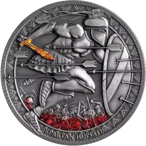 2021 Cameroon Legendary Warriors: Spartan Hoplite 1/2oz Silver Coin