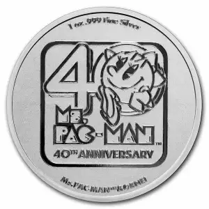 2021 Niue 1 oz Silver $2 Ms.PAC-MAN™ 40th Anniversary BU (1)