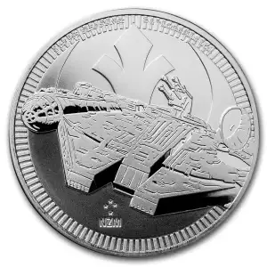 2021 Niue 1 oz Silver $2 Star Wars: Millennium Falcon BU