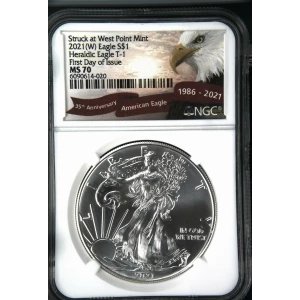 2021(W) Heraldic Eagle T-1 First Day of Issue Struck at West Point Mint (2)