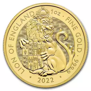 2022 1oz British The Royal Tudor Beast Yale Of Beaufort Gold 