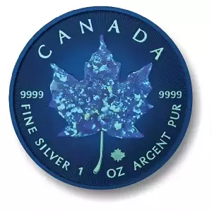 2022 1oz Canadian Silver Maple Leaf 3D Opal Leaf Insert (Spacecolor)