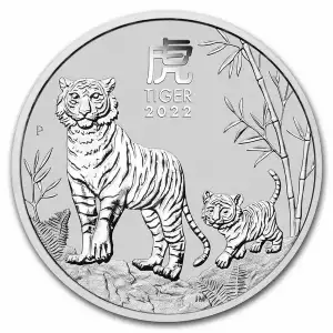 2022 2oz Perth Mint Silver Lunar: Year of the Tiger (Series III)