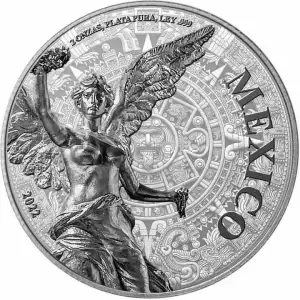 2022 Mexico Angel of Independence 2oz .999 Silver Medal Coin - Reverse Proof (350/500) (2)