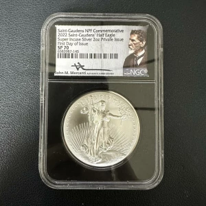 2022 NPF 2oz Silver Saint Gaudens Half Eagle Super Incuse