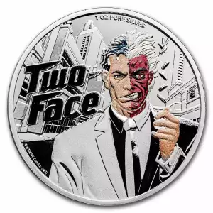 2022 Samoa $5 1oz Silver DC Comics TWO-FACE