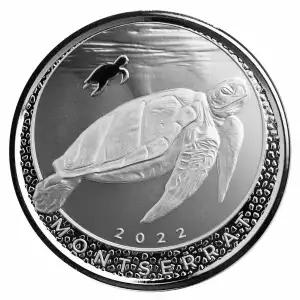 2022 Silver 1 oz Montserrat: Sea Turtle - BU In Capsules (3)