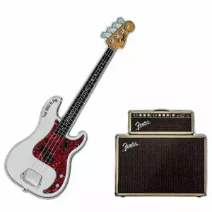 2023 2 x 1 oz Fender® Dynamic Duo - Bass Guitar and Amp - Silver Coins