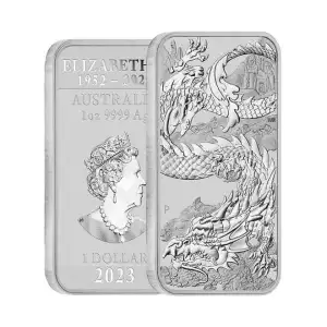 2023 Australia 1 oz Silver Dragon Rectangular Coin BU