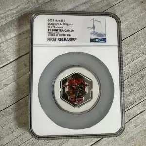 2023 DUNGEONS AND DRAGONS - 1 OZ. SILVER COIN - NGC PF70 FIRST RELEASES (3)