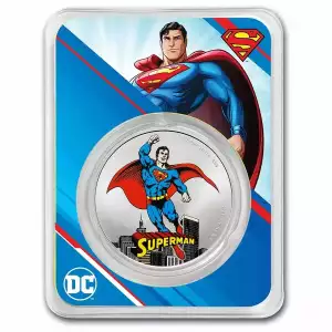 2023 Samoa 1 oz Silver DC Comics Superman Colorized with TEP