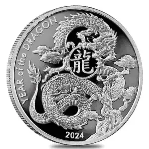2024 1 oz Asahi Lunar Dragon Silver Round