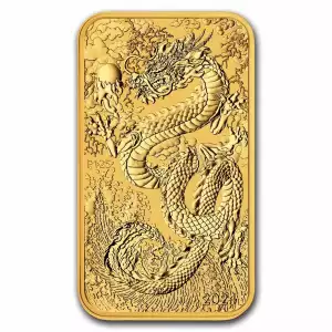 2024 Australia 1 oz Gold Dragon Rectangular Coin BU 