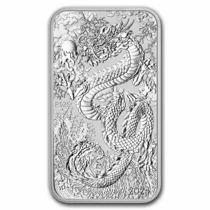 2024 Australia 1 oz Silver Dragon Rectangular Coin BU [DUPLICATE for #501221]