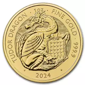 2024 GB 1 oz Gold The Royal Tudor Beasts Tudor Dragon BU