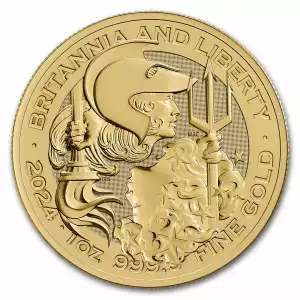 2024 Great Britain 1 oz Gold Britannia & Liberty BU Coin