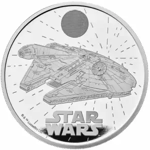 2024 Great Britain Star Wars Millenium Falcon 1oz Silver Proof Coin [DUPLICATE for #501667]