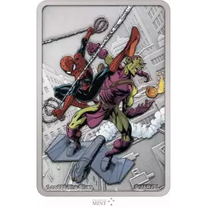2024 Niue Marvel Spiderman Villains Green Goblin 1oz Silver Coin 2K Mintage 