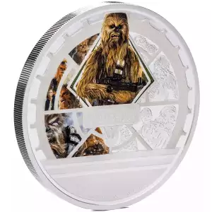 2024 Niue Star Wars Chewbacca 3 oz Colorized .999 Silver Proof Coin