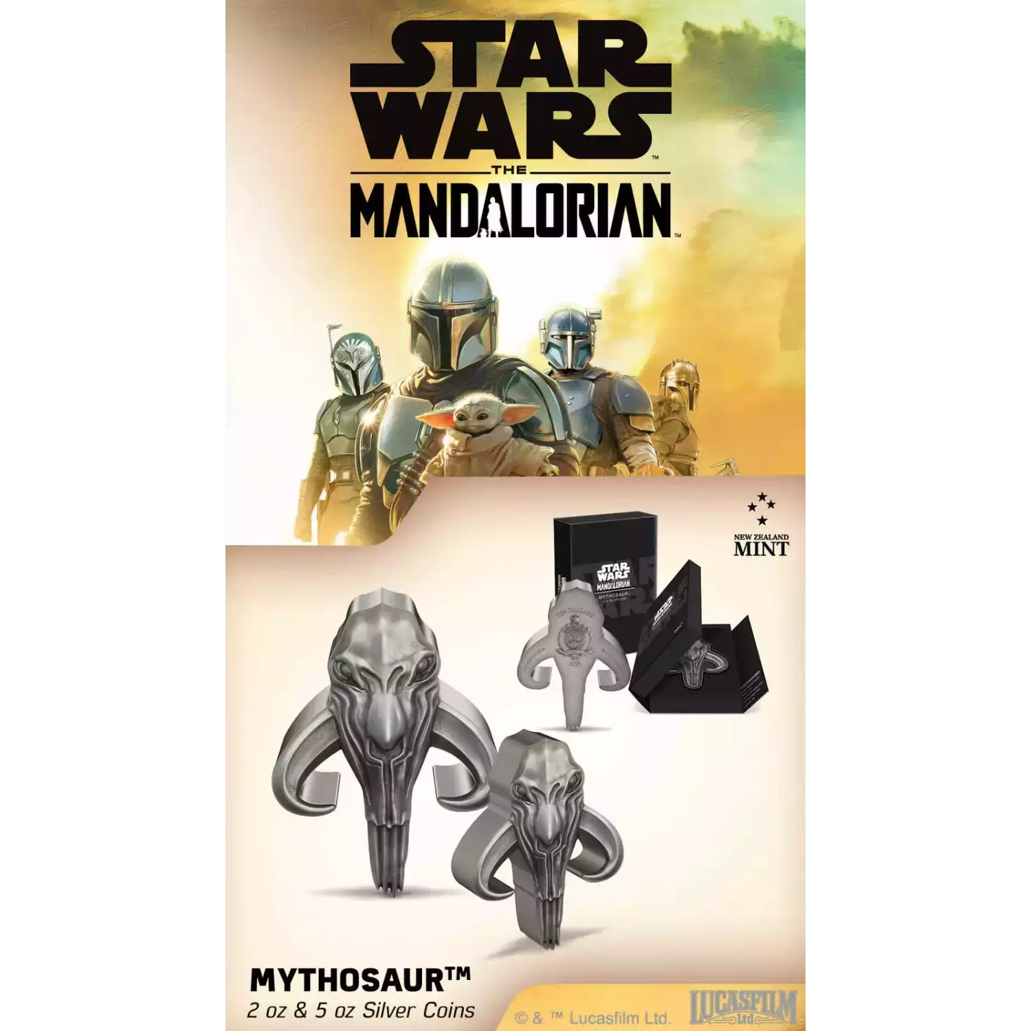 2024 Niue Star Wars The Mandalorian 5oz Silver Mythosaur Shaped Coin   2024 Niue Star Wars The Mandalorian 5oz Silver Mythosaur Shaped Coin 241374 Large 