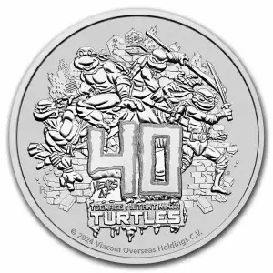 2024 Tuvalu Teenage Mutant Ninja Turtles 40th Anniversary $1 Silver Coin BU