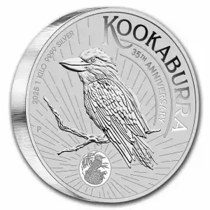 2025 1 Kilo Australian Perth Mint Silver Kookaburra