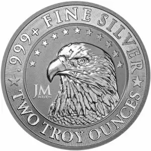 2oz JM Bullion Eagle Silver Round