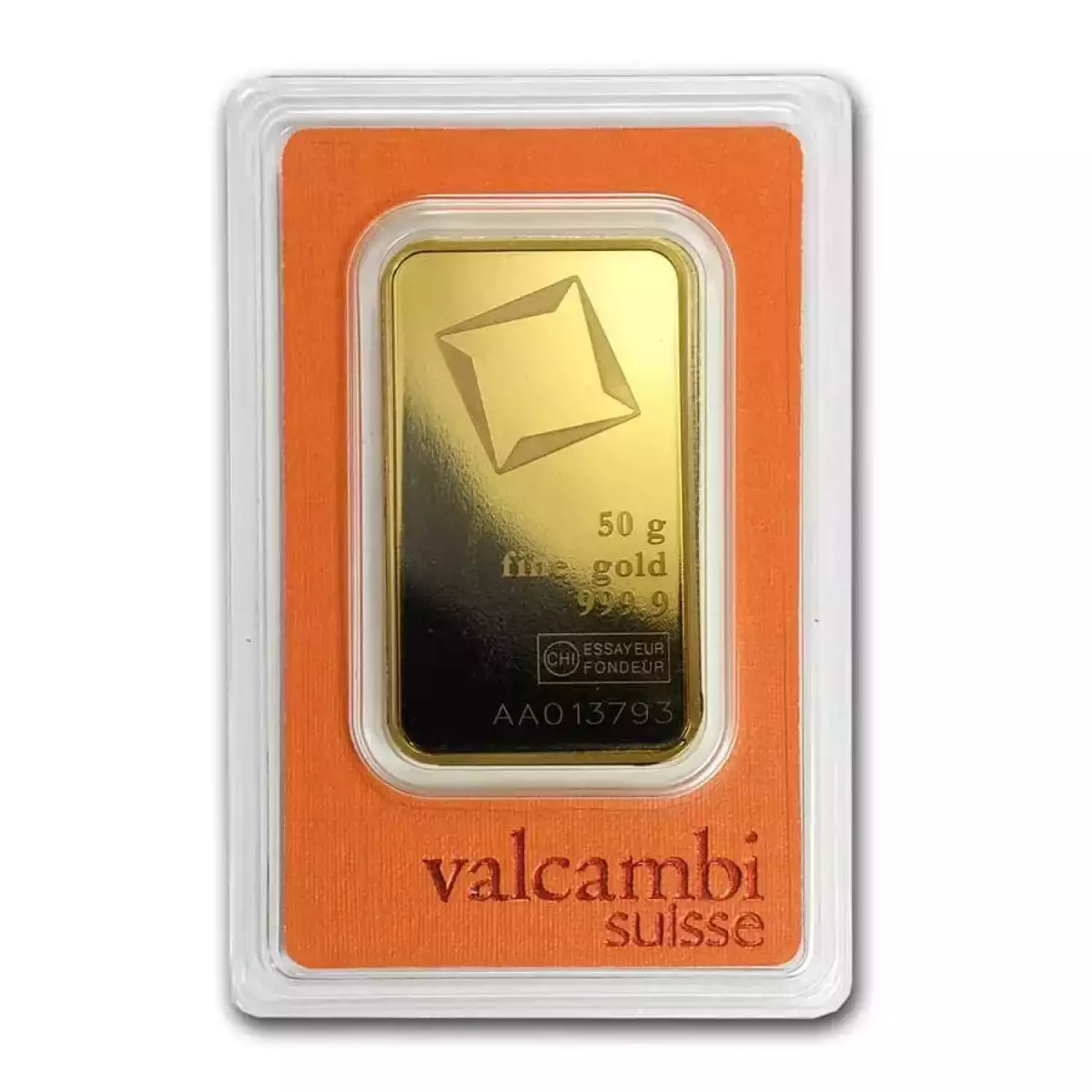 50 gram Gold Bar - Valcambi (In Assay)