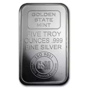 5oz Silver Bar - Golden State Mint