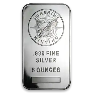 5oz Silver Bar - Various Brands