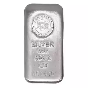 5oz Silver Cast Bar - Emirates Gold