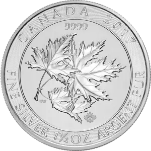 Any Year 1.5oz Canadian Silver Maple Leaves (2)
