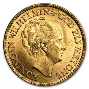 Any Year Netherlands Gold 10 Guilders BU (2)