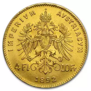 AUSTRIA Gold 4 FLORIN 10 FRANCS