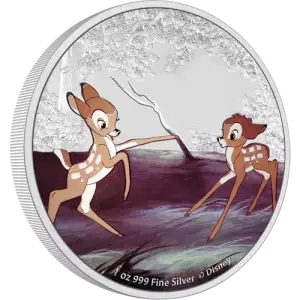 Disney Bambi 80th Anniversary- 2022 1oz Bambi and Faline Silver Coin (2)