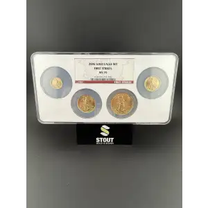 Four Coin American Gold Eagle Set 1oz, 1/2oz, 1/4oz, 1/10oz (2)