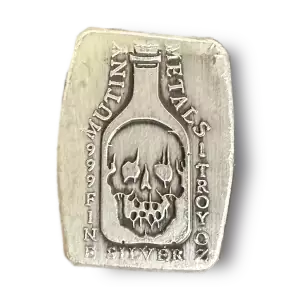 Mutiny Metals 1oz Silver Bar - Pirates Rum