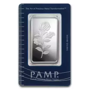 PAMP Suisse 1 oz Silver Bar - Rosa (in assay)