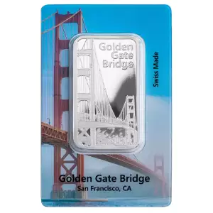 Pamp Suisse Golden Gate Bridge 1oz Silver Bar  (3K Mintage) (2)