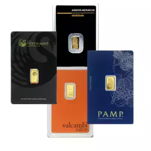Random Mint 1 Gram Gold Bar - In Assay (2)