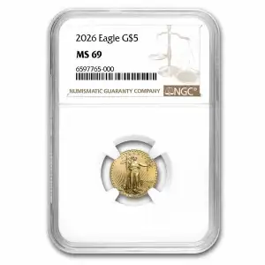 2026 1/10 oz Gold Eagle NGC MS 69 - Brown Label
