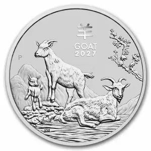 2027 Australia 1 oz Silver Lunar Goat BU (Series III)