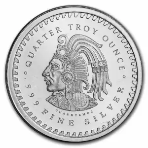 1/4 oz Aztec Calendar Silver Round (New) (3)