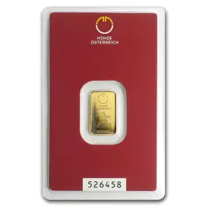2 gram Austrian Mint Gold Bar – In Assay