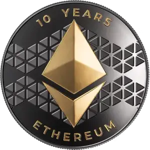 2025 Ethereum - 10 Years 1oz Proof Silver Coin